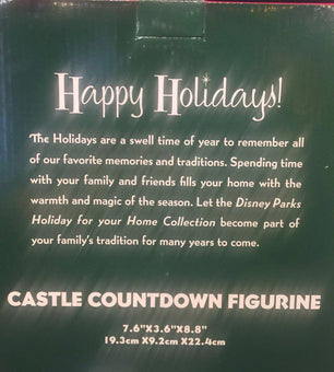 Disney Parks Mickey Minnie Castle Christmas Happy Holiday Countdown New with Box