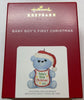 Hallmark 2021 Baby Boy's First Christmas Blue Bear Ornament New with Box