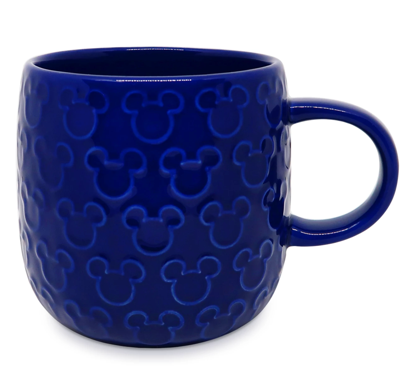 Disney Mickey Raised Blue Cobalt Icon Coffee Mug New