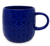 Disney Mickey Raised Blue Cobalt Icon Coffee Mug New
