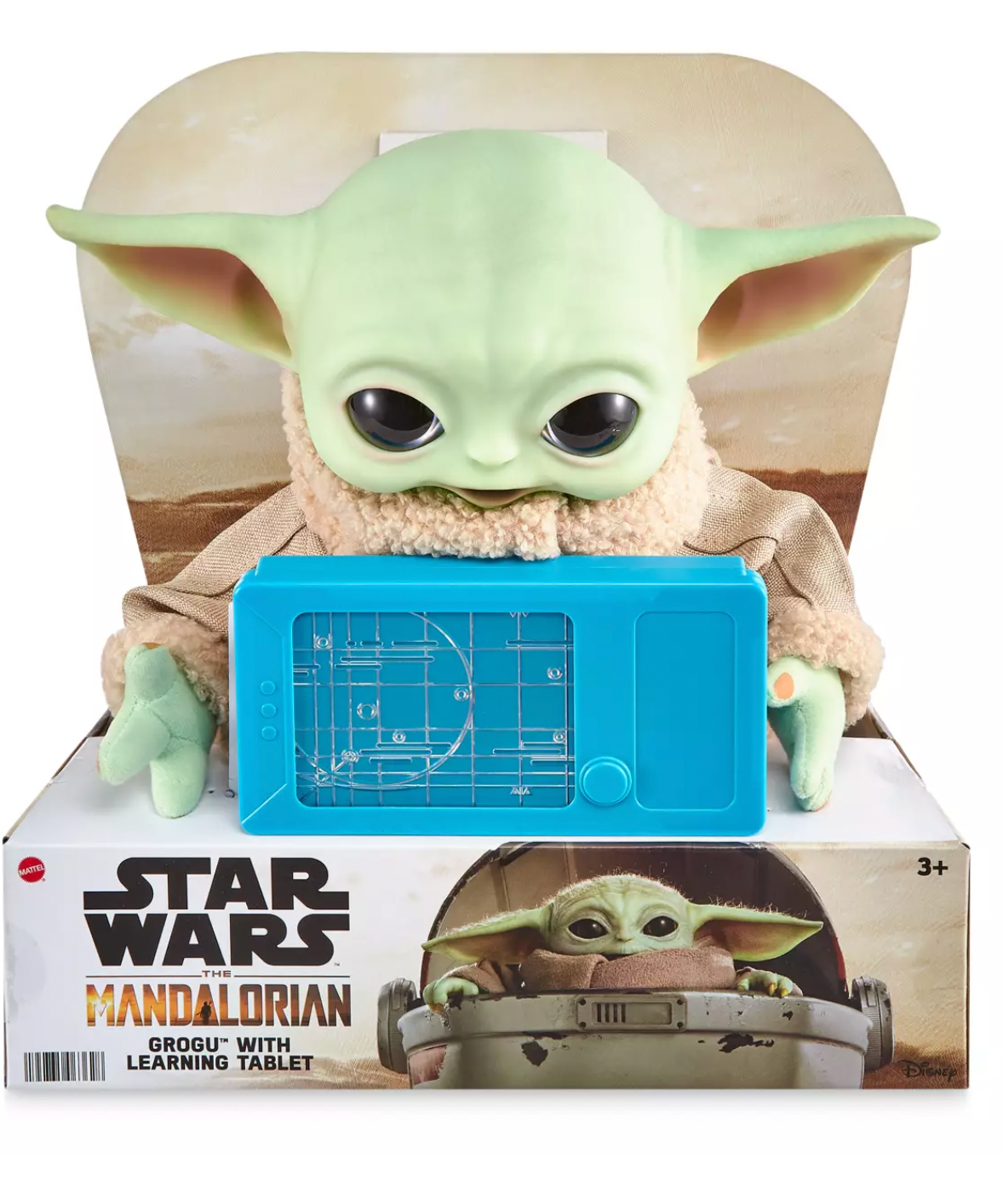 Disney Star Wars The Mandalorian Grogu with Learning Tablet Plush by Mattel New