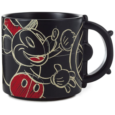 Hallmark Disney Mickey Steamboat Willie Out of Bed and Full Steam Ahead Mug New