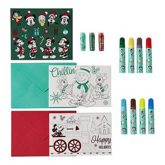 Disney Store Mickey Mouse and Friends Create Your Own Holiday Card Set New