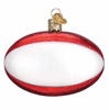 Old World Christmas Rugby Ball Glass Christmas Ornament New with Box