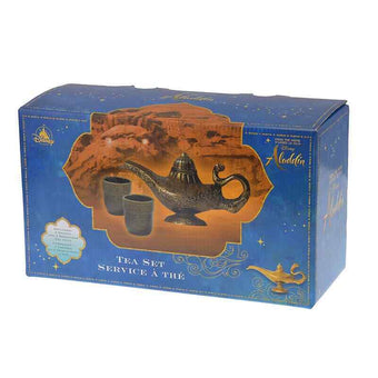 Disney Aladdin Tea Set Genie Magic Lamp 1 Teapot And 2 Tea Cups New With Box