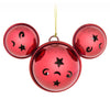 Disney Parks Mickey Mouse Bell Ornament Red Christmas New With Tags