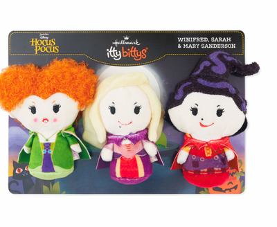 Hallmark Halloween Itty Bittys Disney Hocus Pocus Sanderson Sisters Plush New