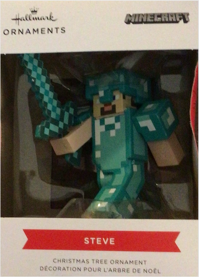 Hallmark 2021 Minecraft Steve in Diamond Christmas Ornament New With Box