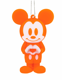 Hallmark Disney Mickey Mouse Heart Ornament Orange New with Tag