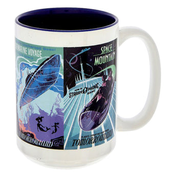 Disney Parks Poster Art Attractions Tomorrowland Ceramic Coffee Mug New