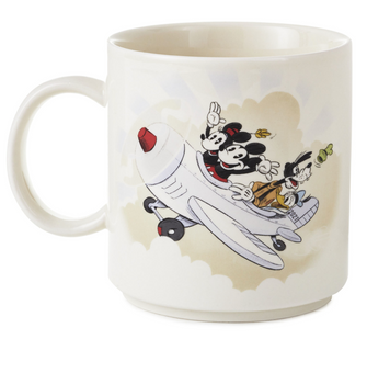 Hallmark Disney Mickey and Friends Airplane Life is an Adventure Coffee Mug New
