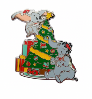 Disney Christmas 2021 Dumbo and Mrs Dumbo Holiday Pin New with Card