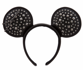 Disney Parks Mickey Metal Studs and Chain Punk Ear Headband New with Tags