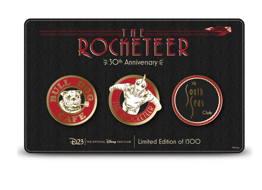 Disney D23 Gold Member The Rocketeer 30th Pin Set Limited Edition New with Tin