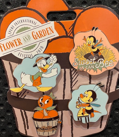 Disney Flower and Garden Festival 2020 Pin Set of 4 Sweet as Can Bee New w Card