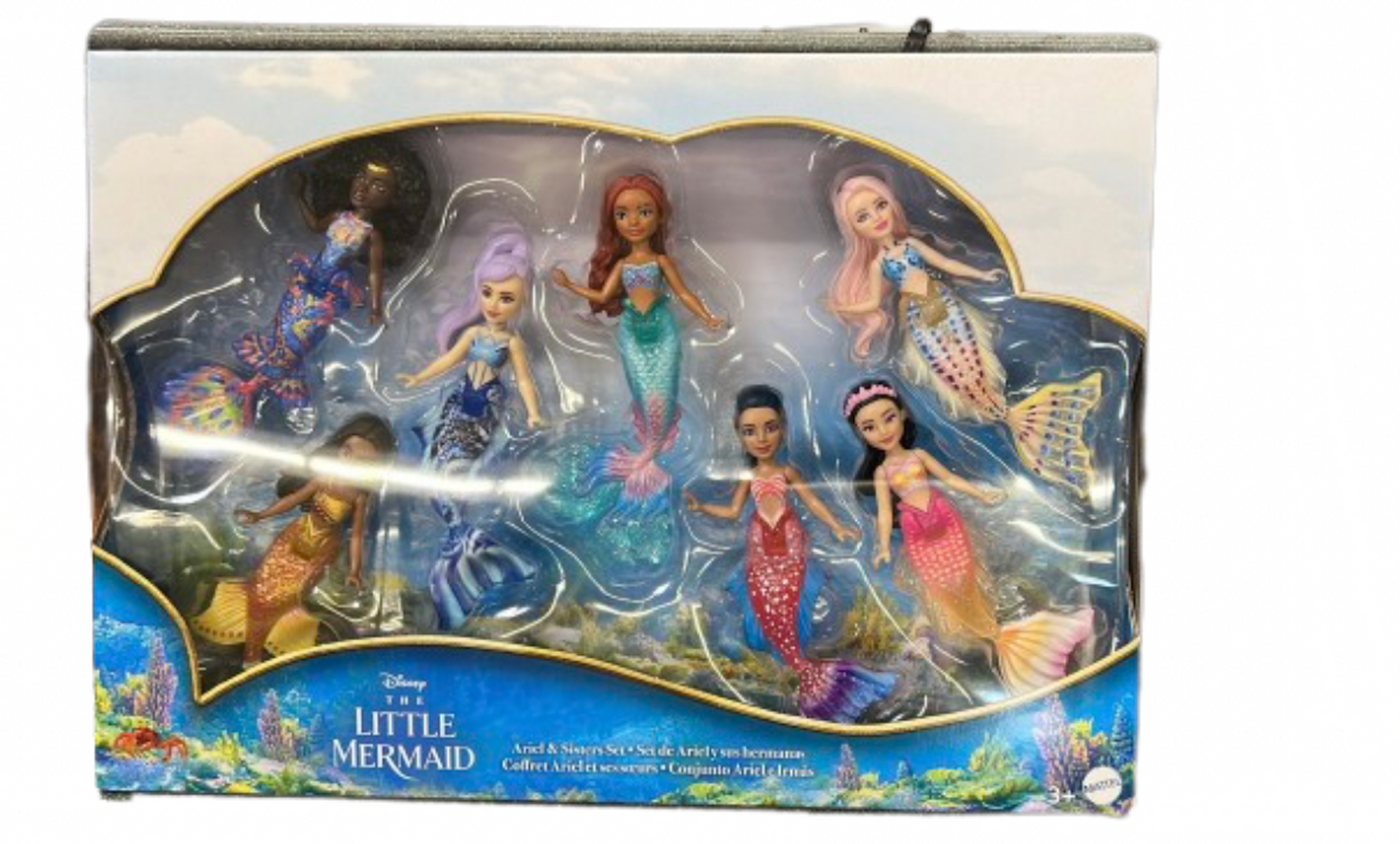 Disney The Little Mermaid Live Action Ariel and Sisters Set Toy New with Box