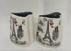 Disney Parks France Paris Eiffel Hearts and Cats Ceramic Salt and Pepper Set New