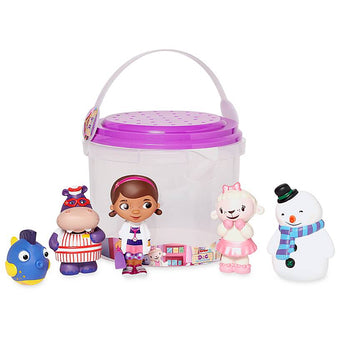 Disney Store Doc Mc Stuffins Bath Set Dottie Hallie Chilly Lambie Squeakers New
