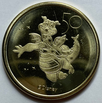 Disney Parks WDW 50th Magical Celebration Figment Epcot Coin Medallion New
