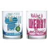 Disney Parks Holiday Cheer Merry and Bright Short Drinking Glasses Set of 2 New