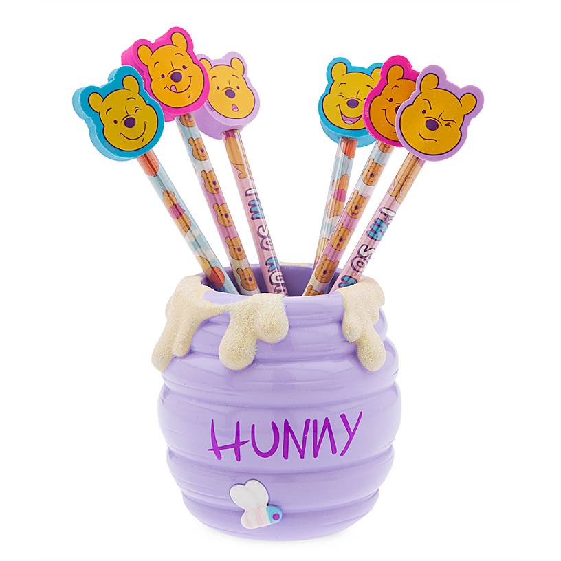 Disney Oh My Disney Winnie the Pooh Pencil and Pencil Holder Set New with Box