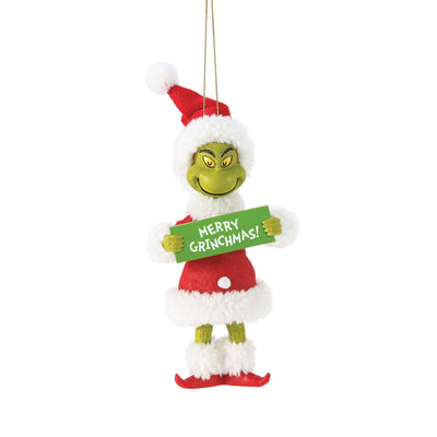 Dr. Seuss Grinch Merry Grinchmas! Ornament New
