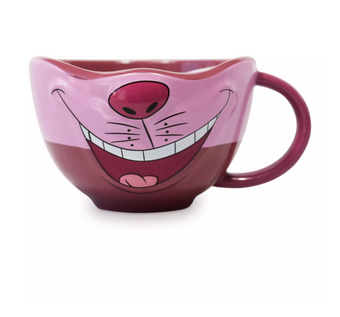 Disney Parks Cheshire Cat Half Face Ceramic Mug Cup Alice In The Wonderland New