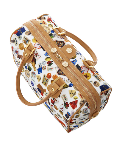 Monaco Life is a Game White Satchel Bag Made in Italy by Divo Diva New