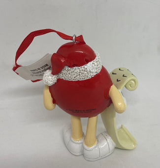 M&M's World Red Character Santa Christmas Ornament New with Tag