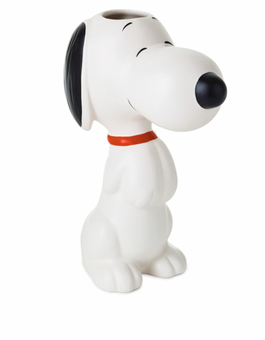 Hallmark Peanuts Snoopy Standing Ceramic Flowers Vase New