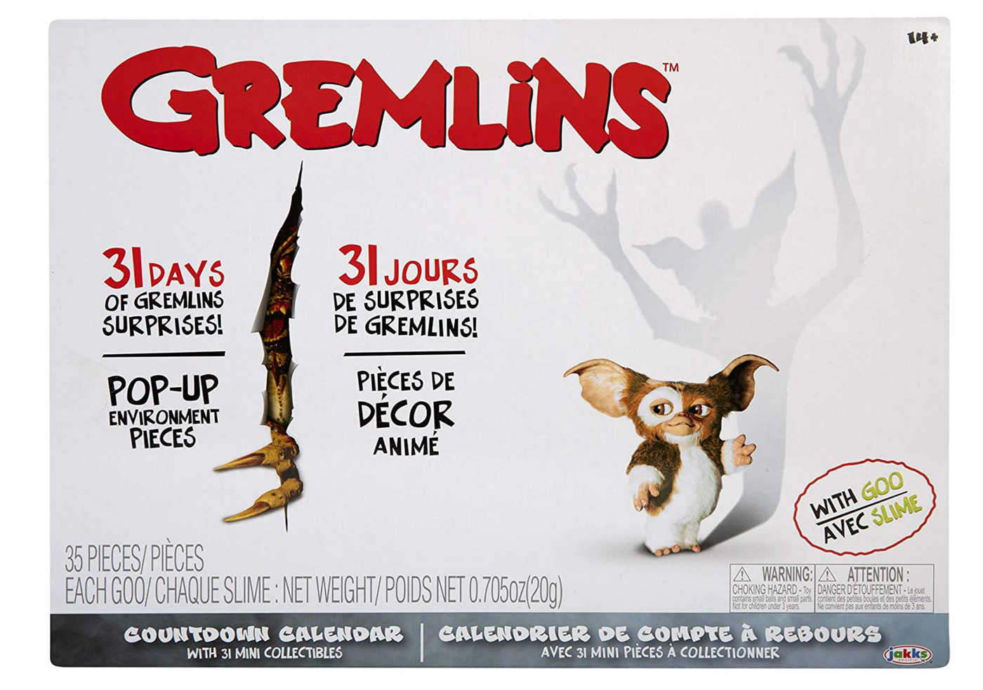Gremlins Gizmo 31 Days Christmas Advent Calendar with Goo New with Box