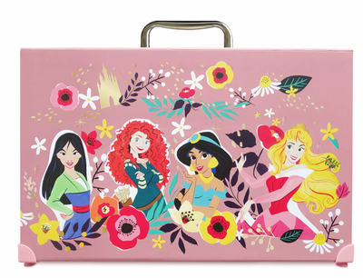 Disney Princess Deluxe Art Kit Ariel Belle Watercolor Markers Paint Pencil New