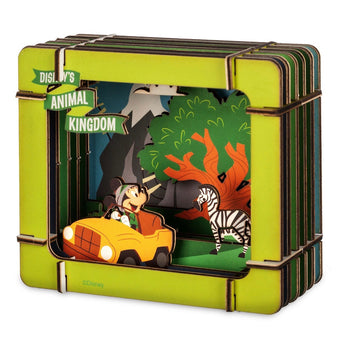 Disney Parks Animal Kingdom Mickey Paper 3D Diorama Set New