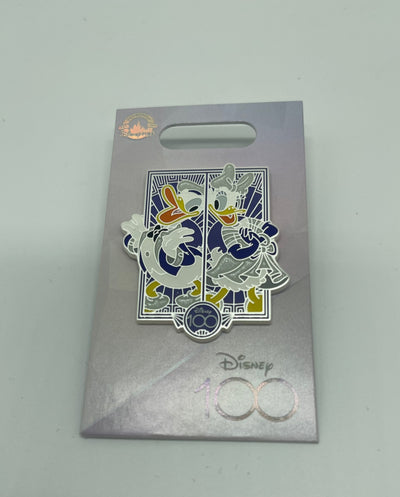 Disney 100 Years of Wonder Donald and Daisy Pin New with Card