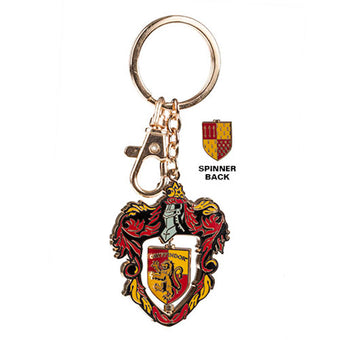 Universal Studios Harry Potter Gryffindor Crest Spinning Keychain New with Tags