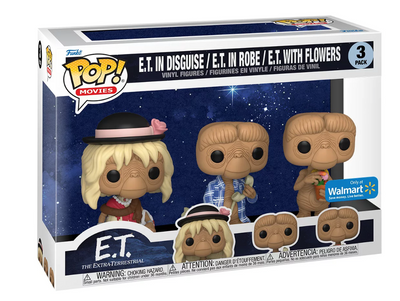 Funko Pop! Movies E.T. 40th 3 Pack Vinyl Figures Exclusive New With Box