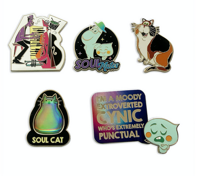 Disney Soul Joe and Mr. Mittens and 22 Limited Edition Pin Set New with Box