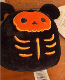 Squishmallows Halloween Scrapper Skeleton Dog Orange Plush New With Tag