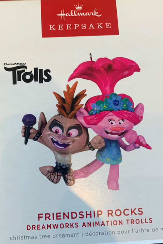 Hallmark 2022 DreamWorks Trolls Friendship Rocks Christmas Ornament New With Box