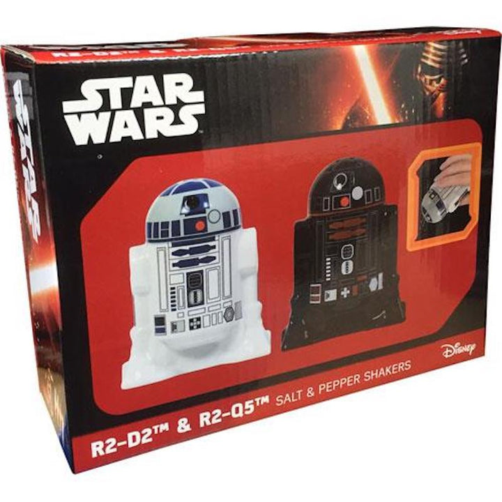Star Wars Salt and Pepper Shakers R2D2 and R2Q5 R2-D2 and R2-Q5  