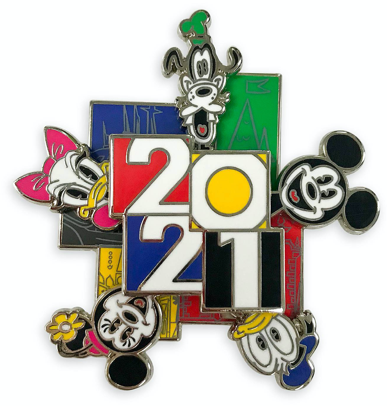 Disney Parks 2021 Mickey and Friends Spinner Pin New with Card