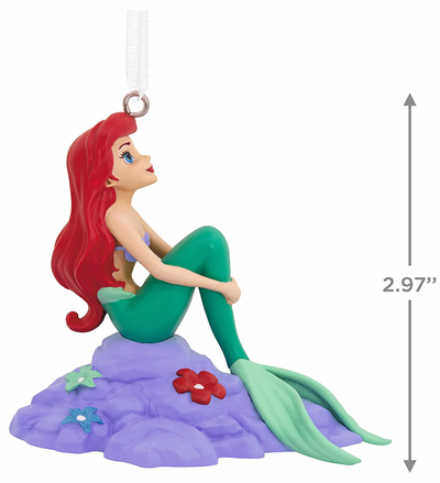 Hallmark Disney The Little Mermaid Ariel on Rock Christmas Ornament New With Box