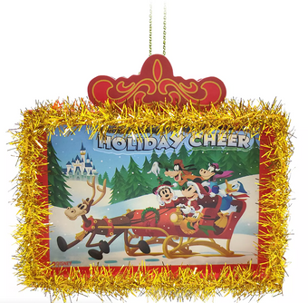 Disney Parks Santa Mickey and Friends Paper Christmas Ornament New with Tag