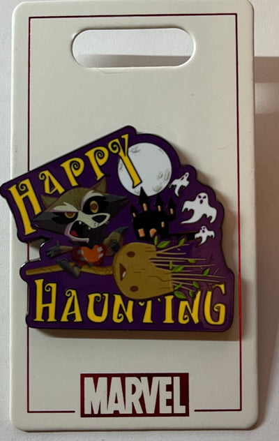 Disney Halloween 2021 Groot and Rocket Happy Haunting Pin New with Card