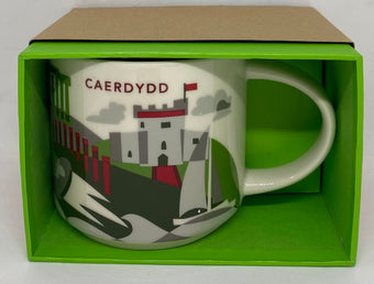 Starbucks Coffee You Are Here Collection Caerdydd Wales Ceramic Coffee Mug New