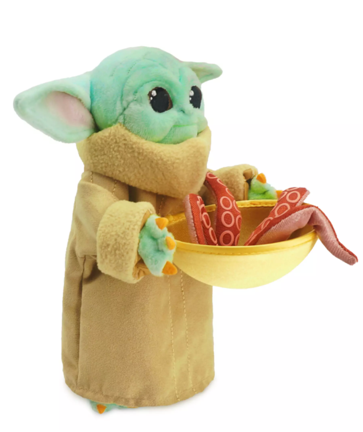 Disney Star Wars Yoda The Mandalorian The Child with Squid Mini Bean Plush New