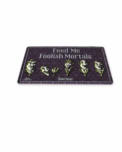 Disney Parks The Haunted Mansion Feed Me Foolish Mortals Pet Feeding Mat New