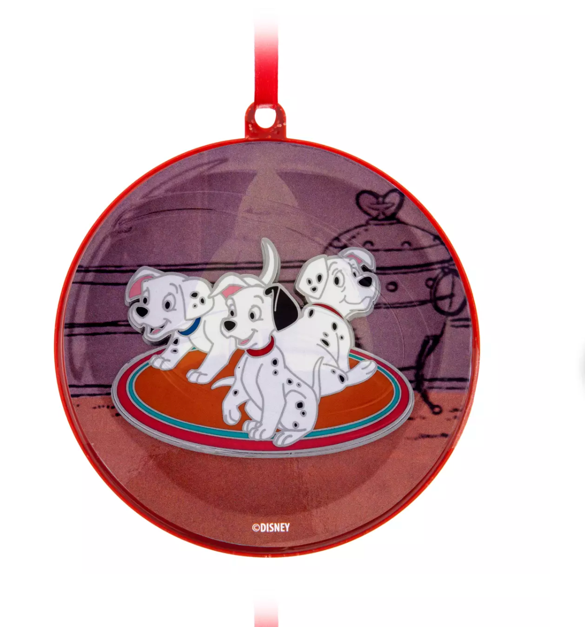 Disney 101 Dalmatians Pin Holiday Christmas Ornament Surprise Limited New w Tag