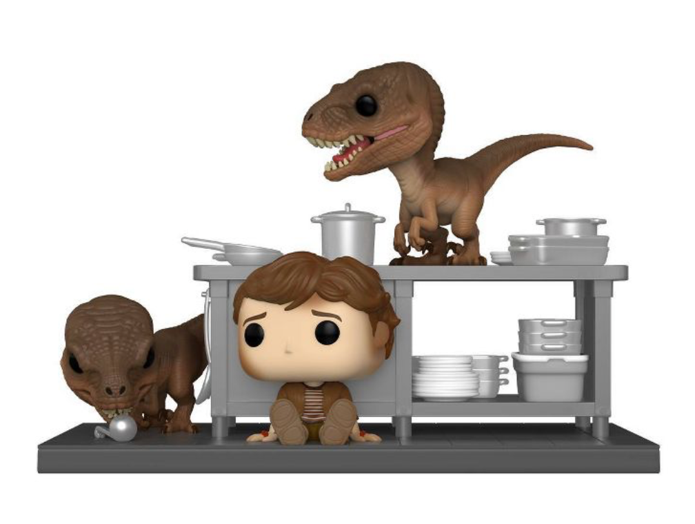 Funko POP! Moments: Jurassic Park Tim Murphy with Velociraptors New With Box