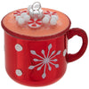 Robert Stanley Red Hot Chocolate Mug Glass Christmas Ornament New with Tag